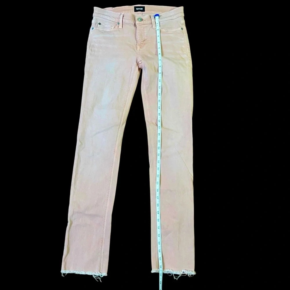 NWOT Hudson Tally Jeans Womans Sz.25‎ Dusty Rose Crop Skinny Raw Hem
